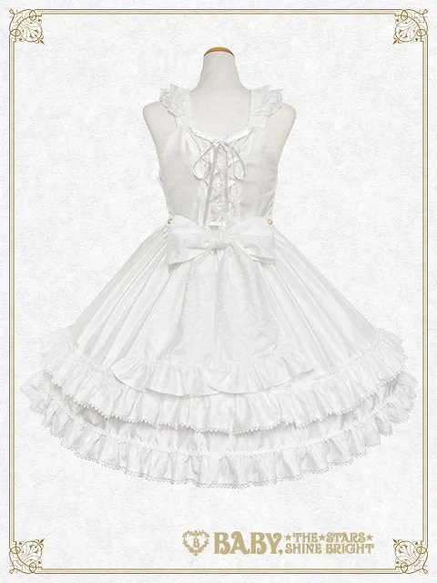 Floral Lacy elegantジャンパースカート オフシロ