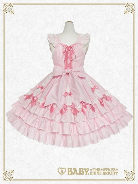 Ribbon ribbon bloomsジャンパースカート オフシロ