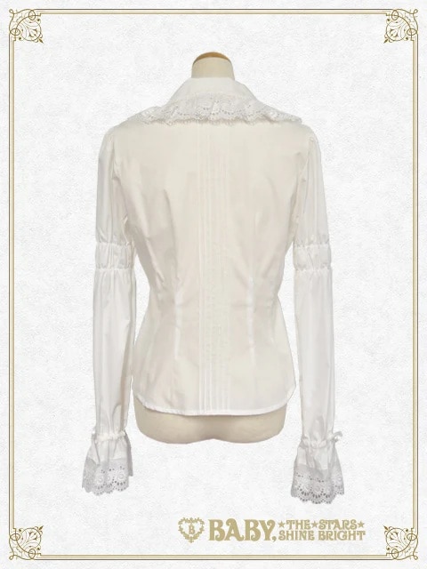 後ろピンタックブラウス エンジ