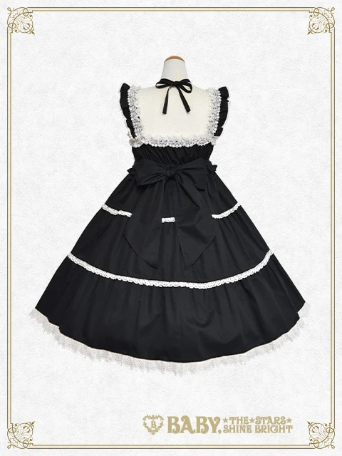 シャーリングベビードールジャンパースカート オフシロ