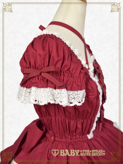 リボンミルキーシュガージャンパースカート ピンク