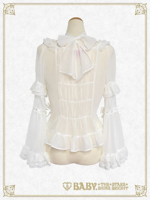シフォンプリンセスドレスブラウス オフシロ