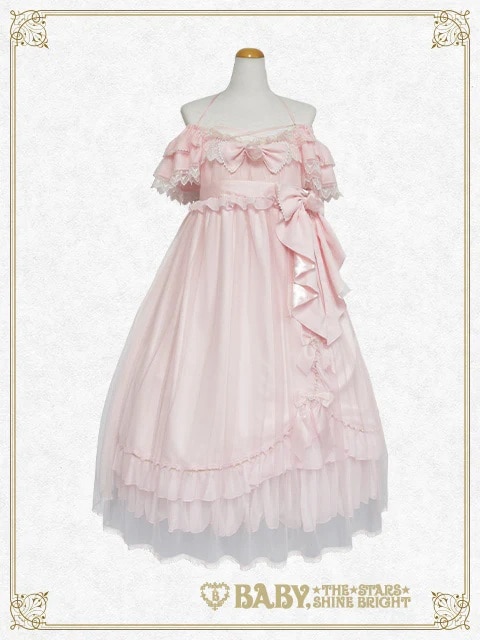 La fleurieシフォンワンピース サックス