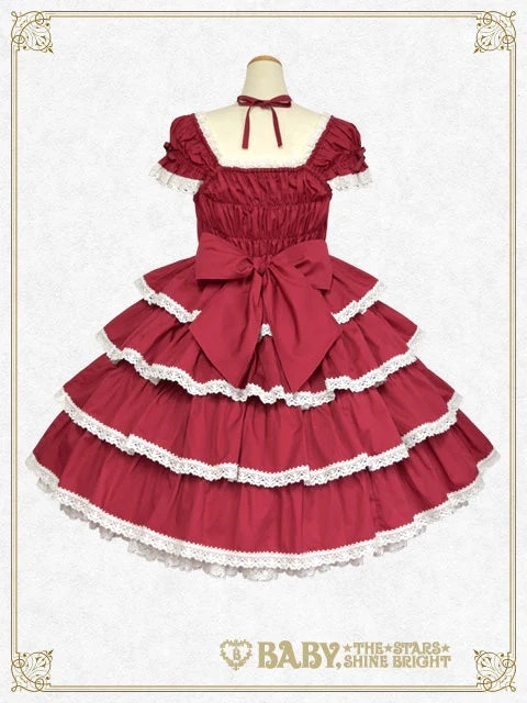 リボンミルキーシュガージャンパースカート クロ×クロ