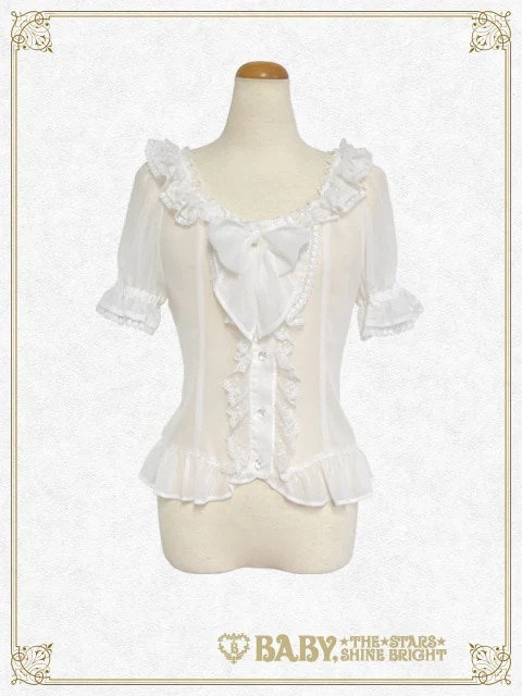 シフォンプリンセスドレスブラウス サックス