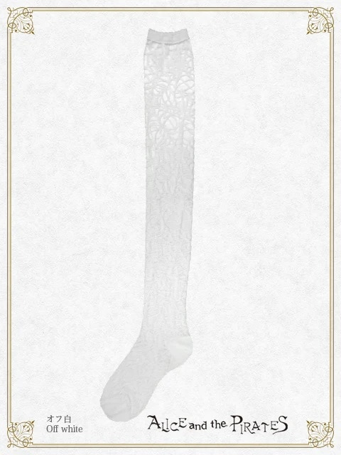 A/P蜘蛛の巣シースルーオーバーニーソックス オフシロ