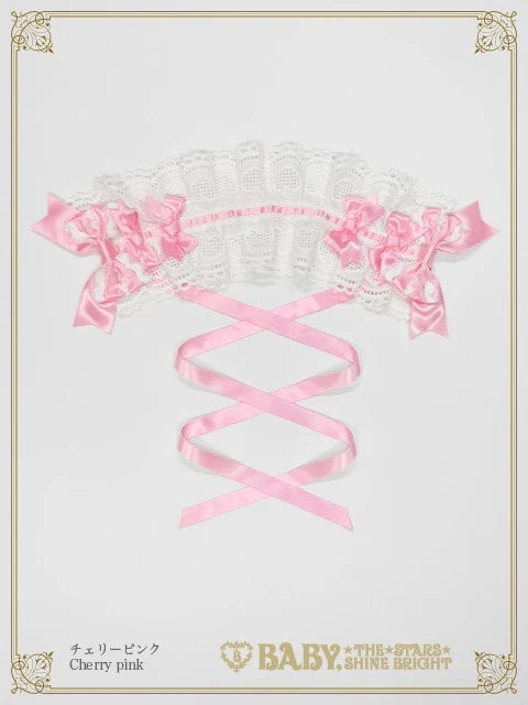 Creamy sweet macaronヘッドドレス チェリーピンク