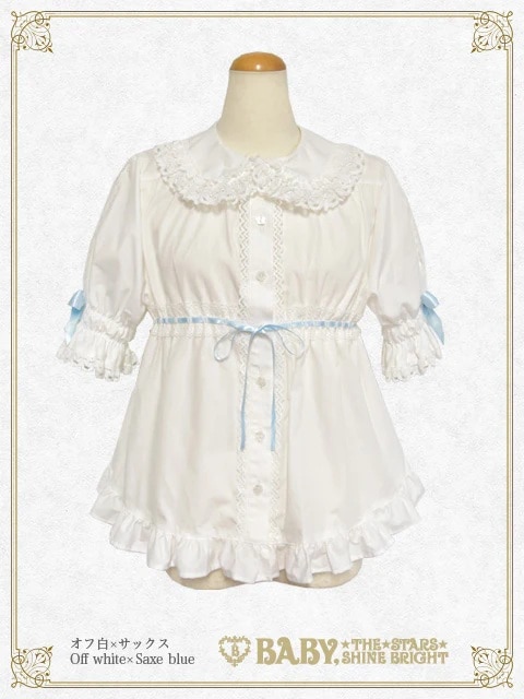 難アリ‼️BABY♡ベビードールブラウス♡オフ白