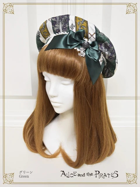 St.Lily Wolf～狼騎士と百合の誓い～柄ベレー帽(ボルドー