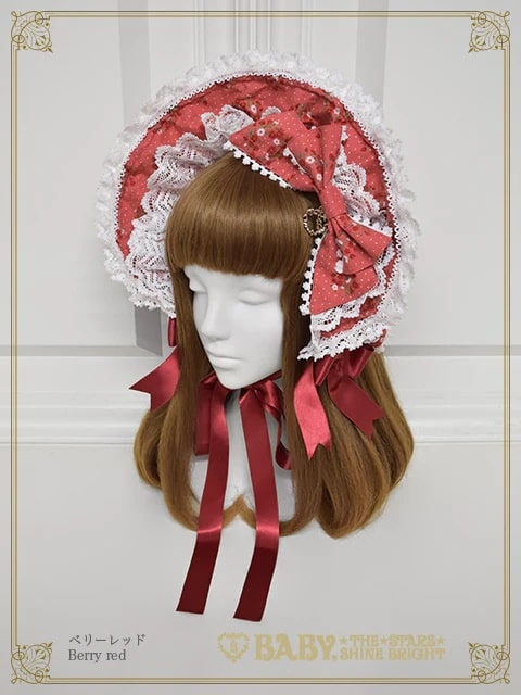 Petit Bouquet Catherineボンネット ベリーレッド