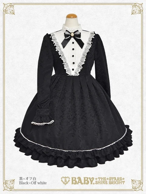 オーナメントジャガード庭園ワンピース クロ