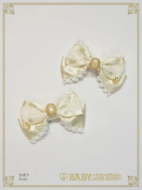 オーナメントジャガード庭園リボンクリップ キナリ