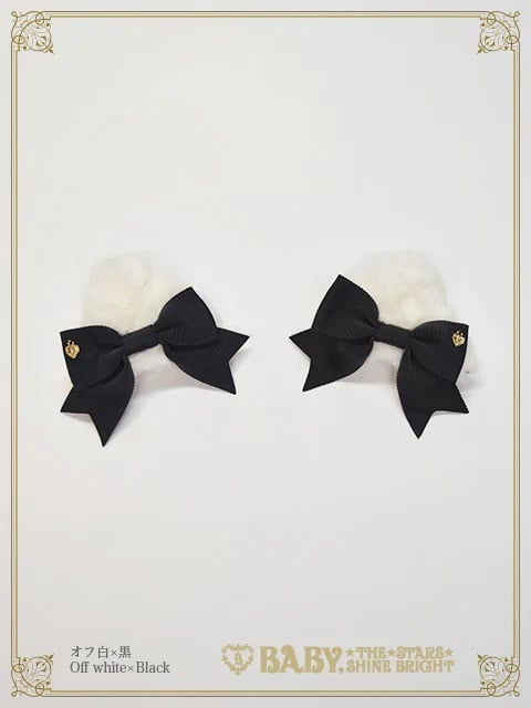 ねこみみファークリップ オフシロ×クロ