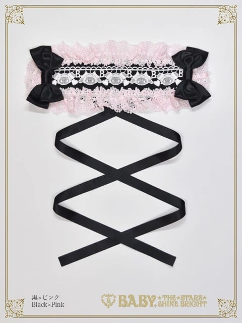 くみゃちゃんのLovely Paradeヘッドドレス クロ×ピンク