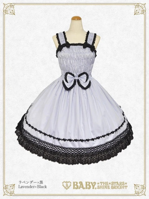 シャーリングプリンセスジャンパースカート ラベンダー