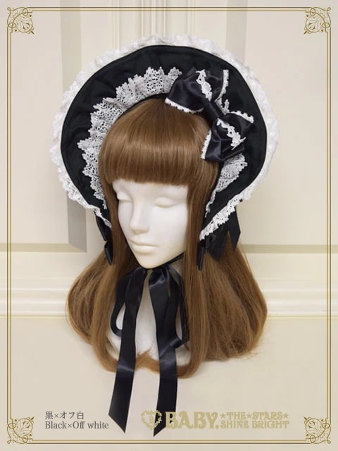 Rose Doll ハーフボンネット クロ×オフシロ