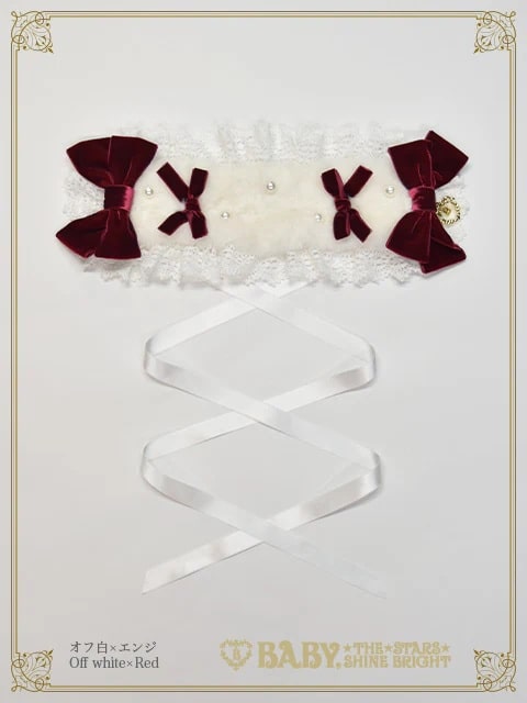 Ruban de Noёl Neigeヘッドドレス オフシロ×エンジ