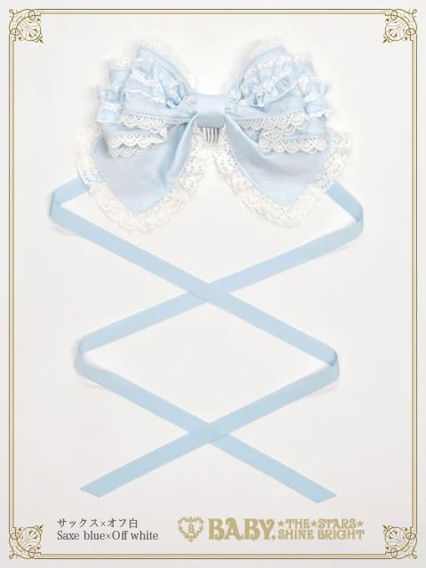 シャン・ドゥ・フルールリボンヘッドドレス サックス