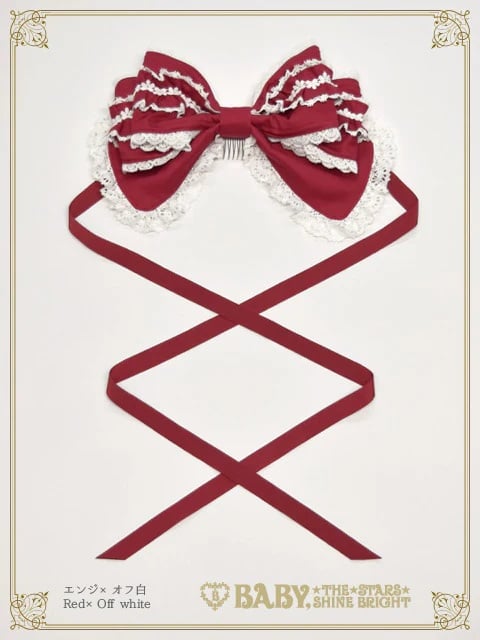 シャン・ドゥ・フルールリボンヘッドドレス エンジ