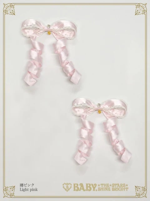 Eternal Ribbon Featheryリボンクリップ うすピンク