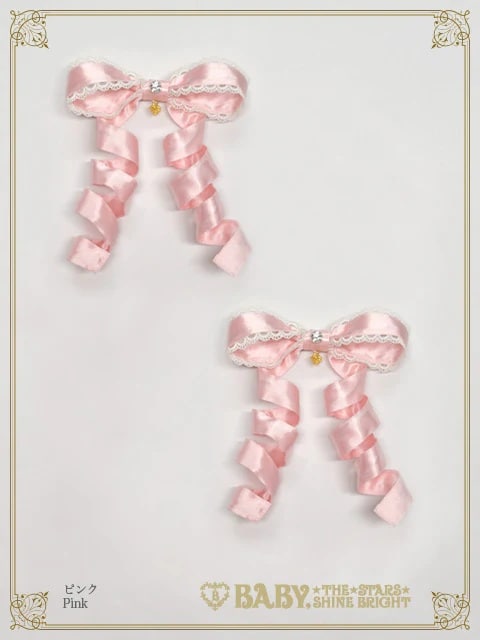 Eternal Ribbon Featheryリボンクリップ ピンク