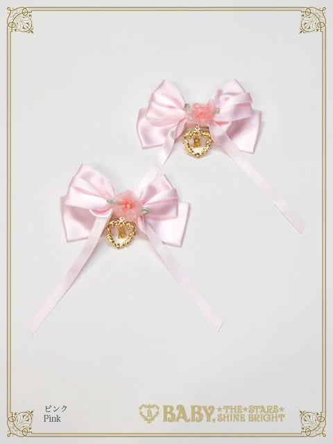 Sugar Little Rose リボンクリップ ピンク