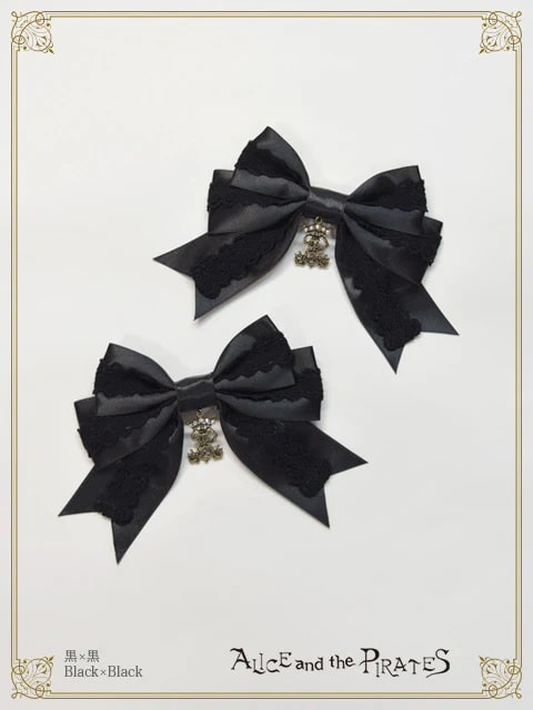 Adeline リボンクリップ クロ×クロ