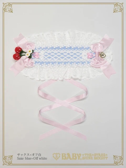 ゆらゆらいちごのStrawberry Garden ヘッドドレス サックス