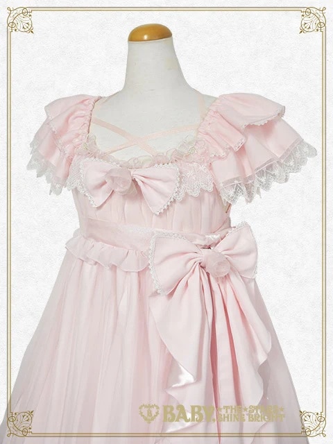 La fleurieシフォンワンピース サックス