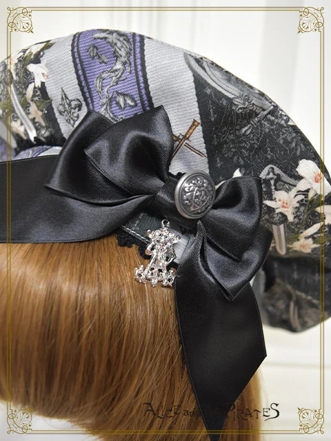 St.Lily Wolf～狼騎士と百合の誓い～柄ベレー帽(ボルドー