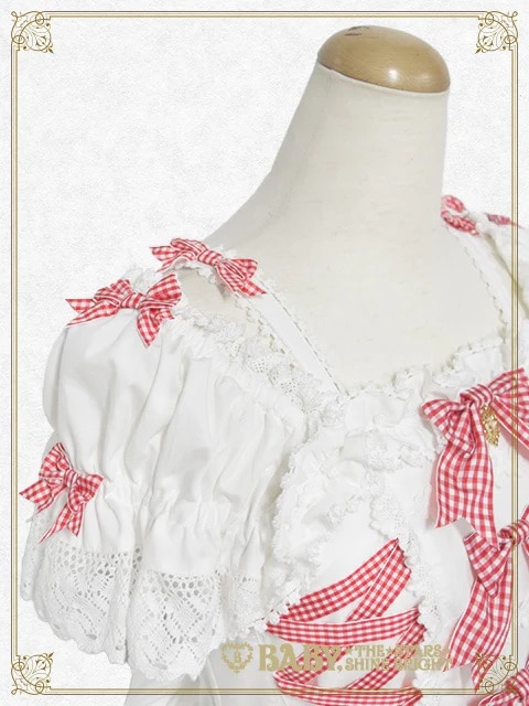 Flancesca Ribbonジャンパースカート オフシロ