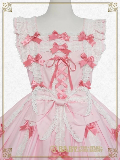 Ribbon ribbon bloomsジャンパースカート オフシロ