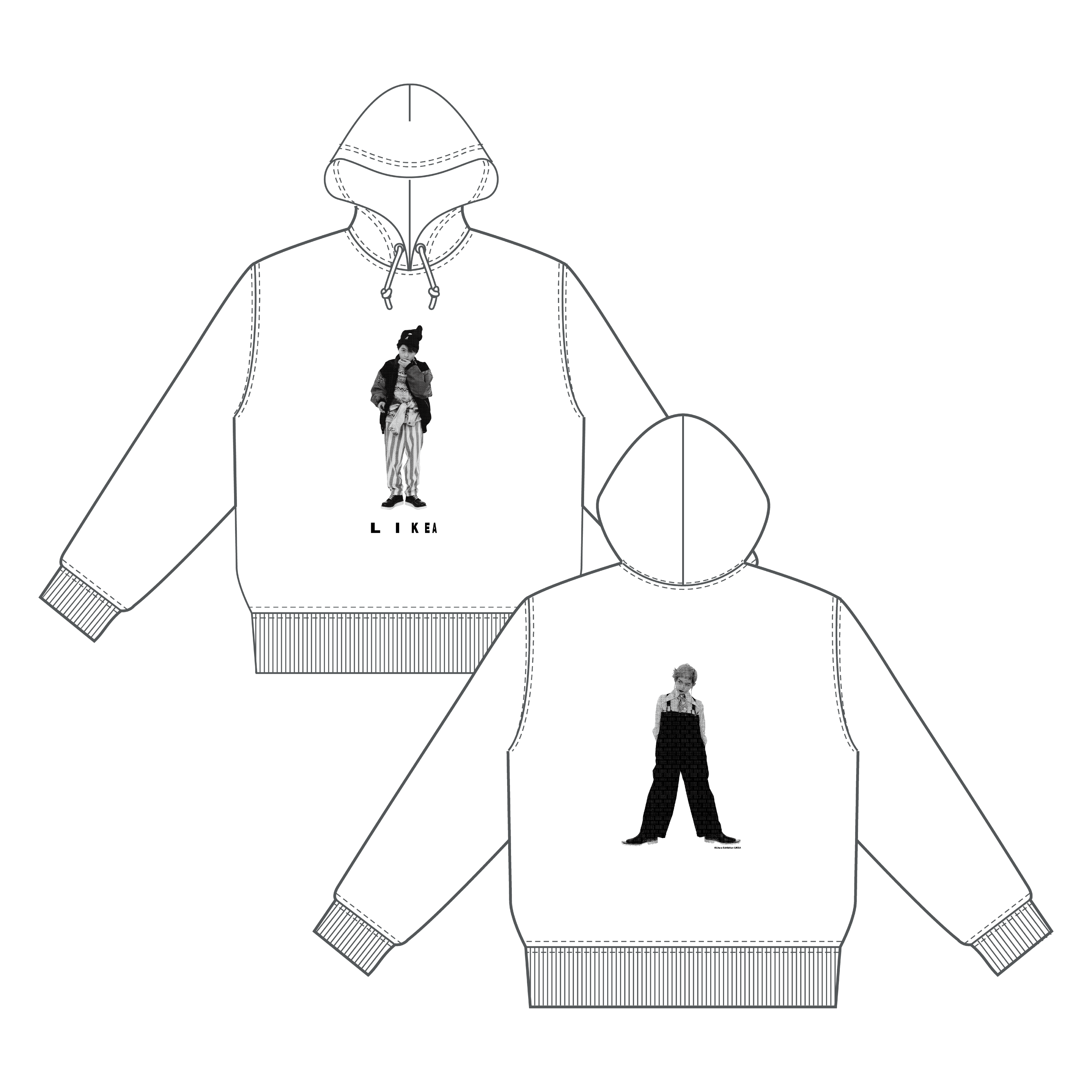 『MARIKA ITO LIKE A EXHIBITION LIKEA』フーディ（2023年2月下旬以降順次発送予定） 白 S