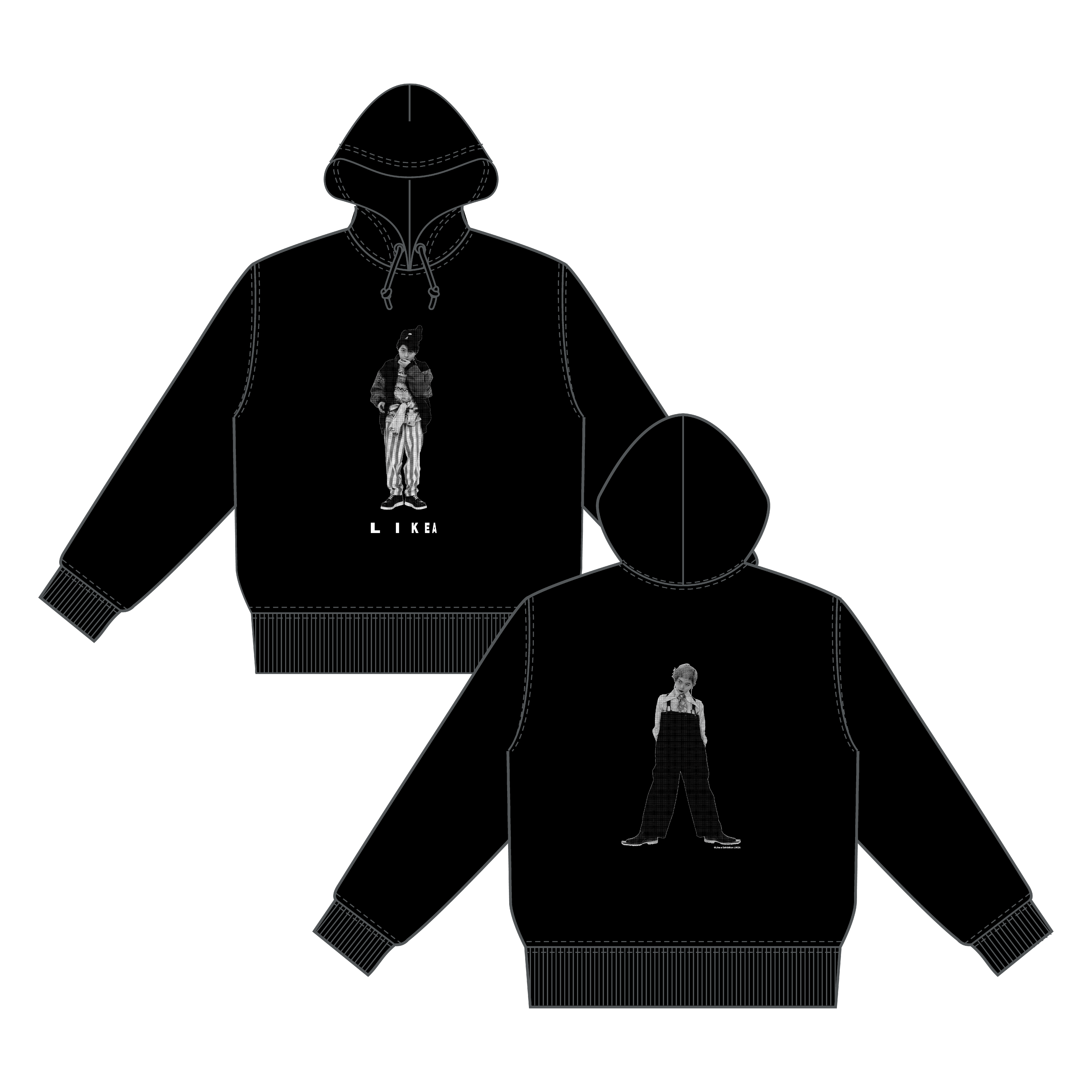『MARIKA ITO LIKE A EXHIBITION LIKEA』フーディ 黒（2023年2月下旬以降順次発送予定） 黒 S