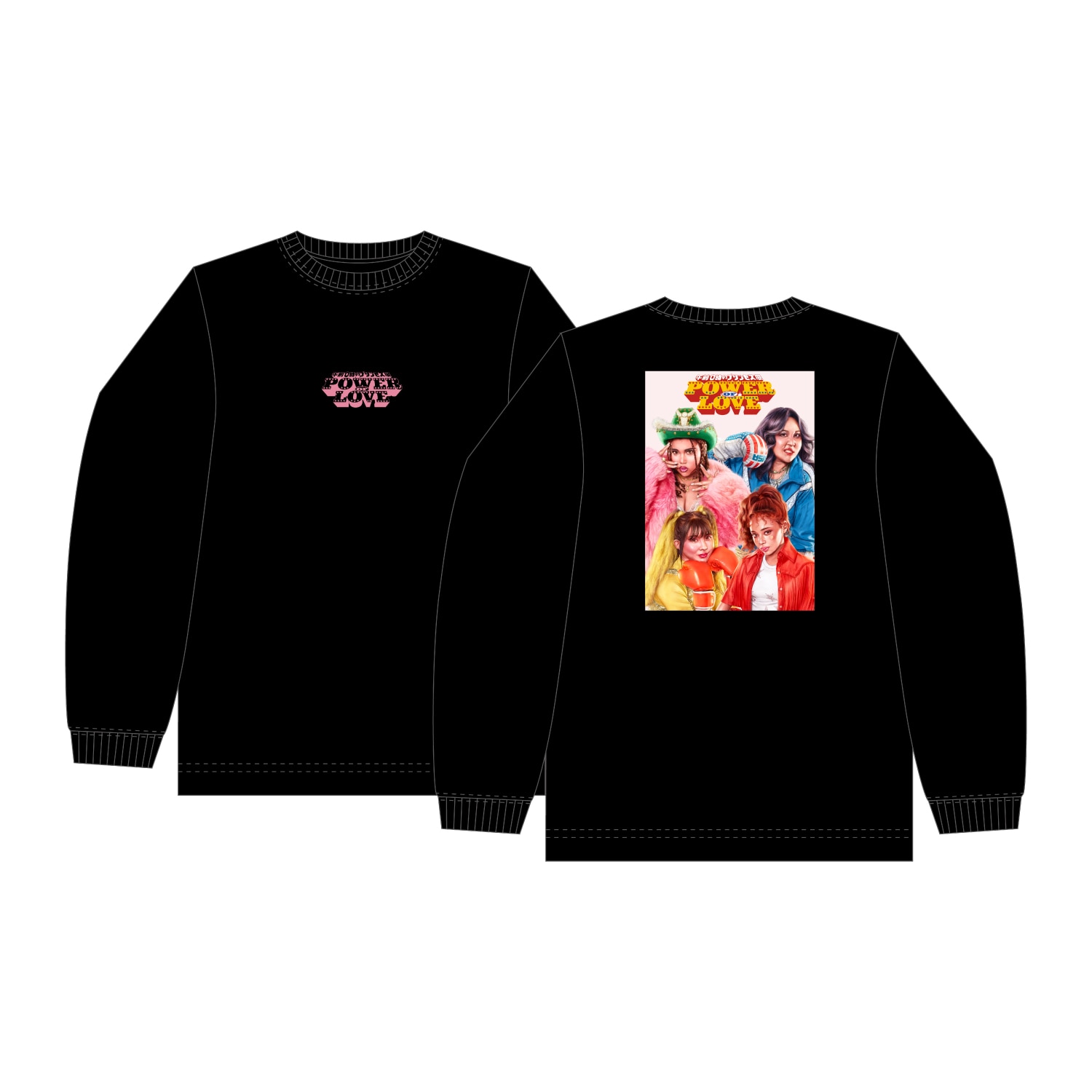 【午前0時のプリンセス展】ロングTシャツ 黒 黒 S