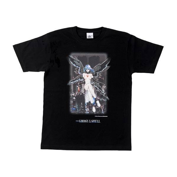 【The Exhibition of The World of Shirow Masamune】T-shirt GHOST IN THE SHELL-B Black US XS