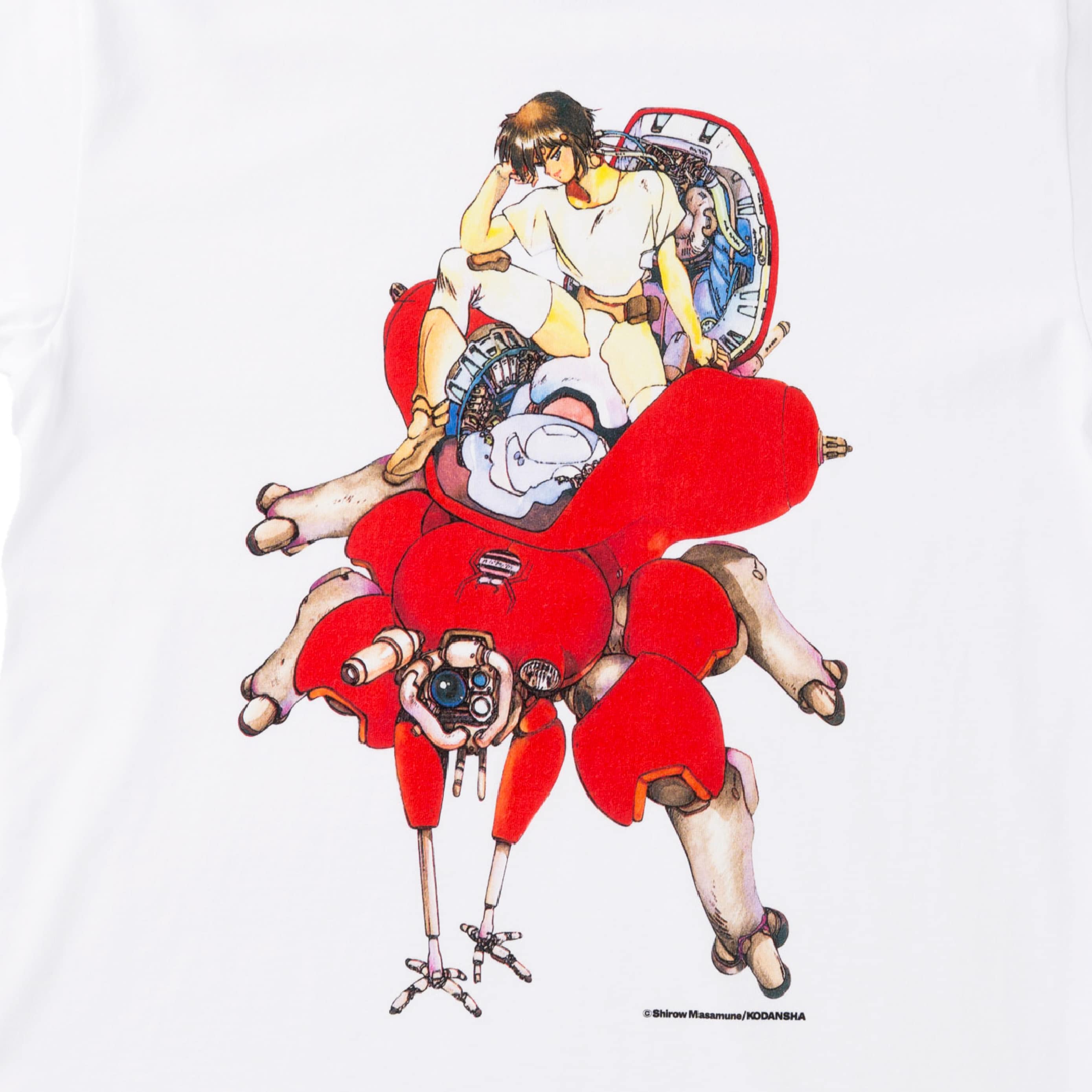 【The Exhibition of The World of Shirow Masamune】T-shirt GHOST IN THE SHELL White US XS