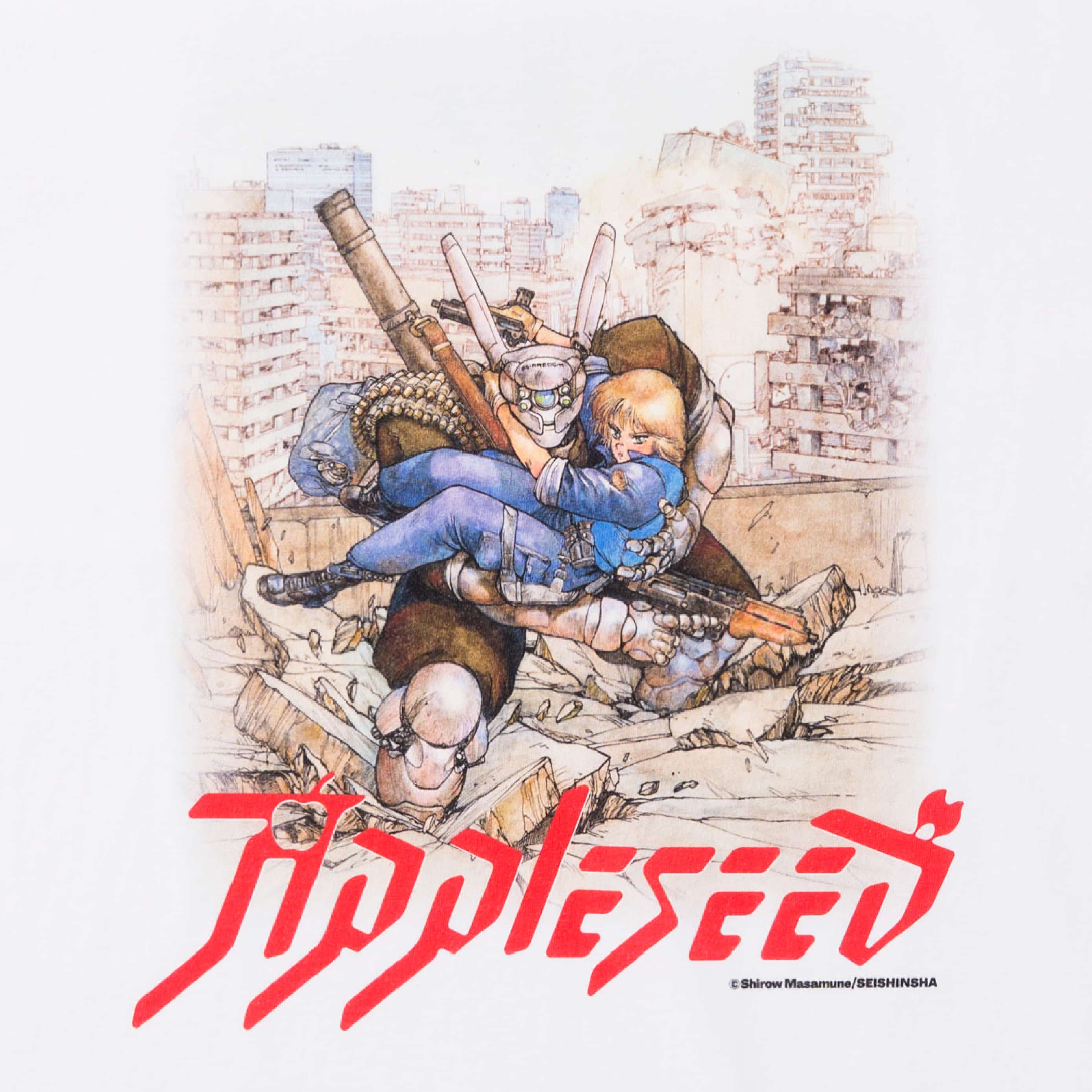 【The Exhibition of The World of Shirow Masamune】T-shirt APPLESEED White White US XS