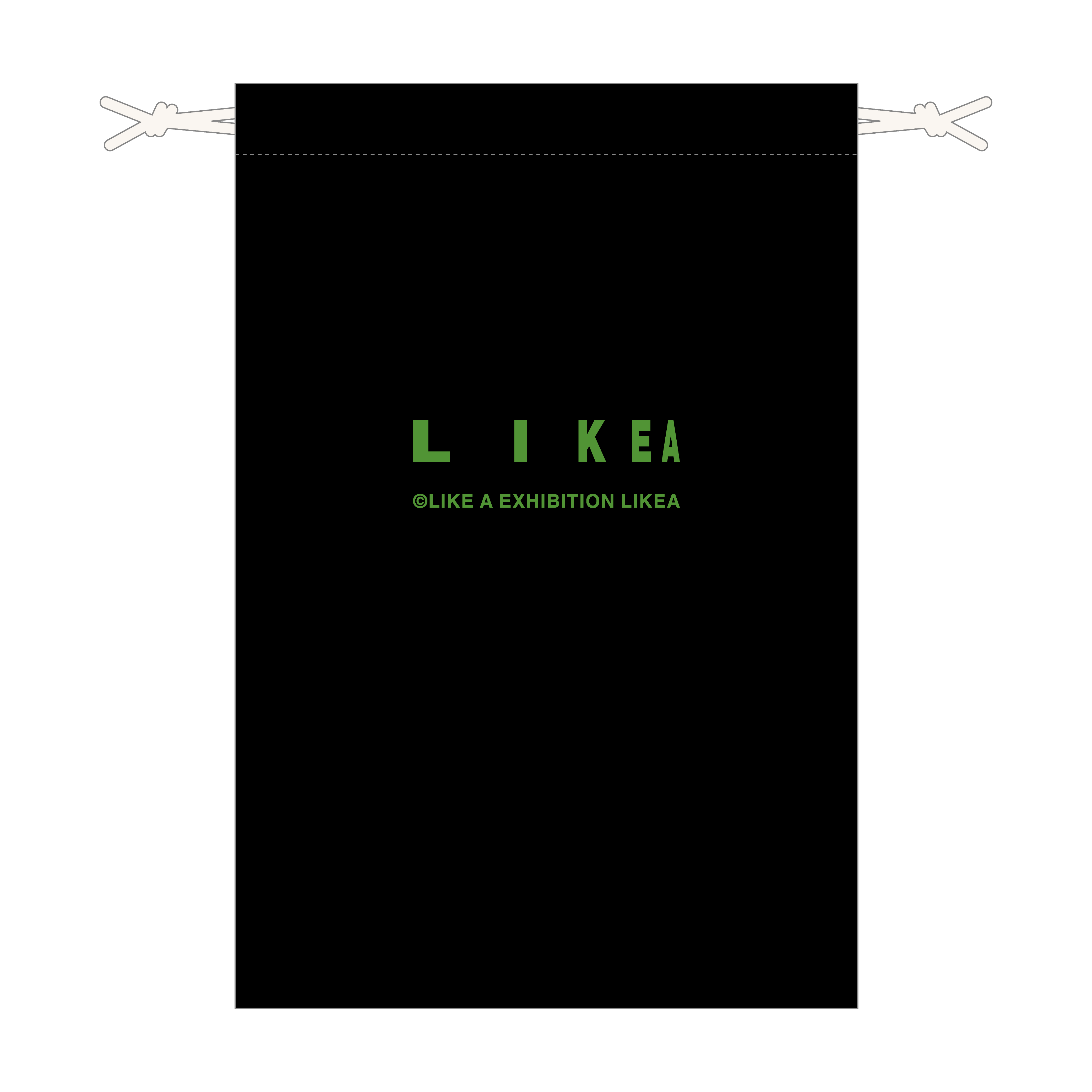 『MARIKA ITO LIKE A EXHIBITION LIKEA』巾着（2023年2月下旬以降順次発送予定）