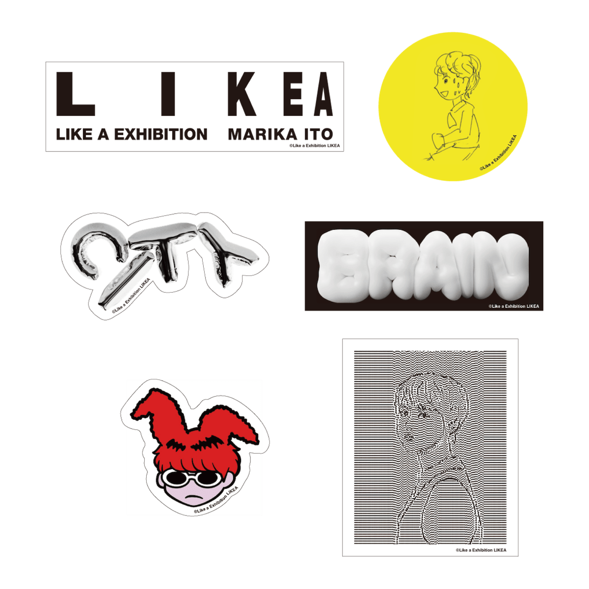 『MARIKA ITO LIKE A EXHIBITION LIKEA』ステッカー（2023年2月下旬以降順次発送予定）