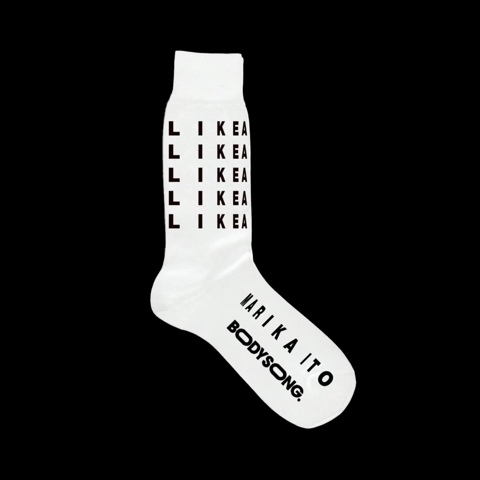 『MARIKA ITO LIKE A EXHIBITION LIKEA』BODYSONG.コラボ SOCKS（2023年2月下旬以降順次発送予定）