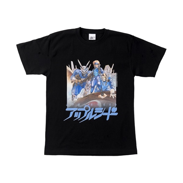 【The Exhibition of The World of Shirow Masamune】T-shirt APPLESEED Black Black US XS