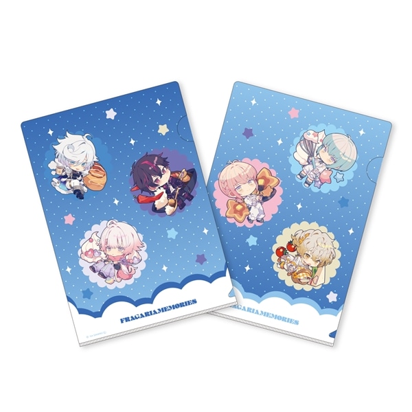 【フラガリアメモリーズ collaboration cafe】ミニクリアファイルセット（BLUEブーケ） BLUE