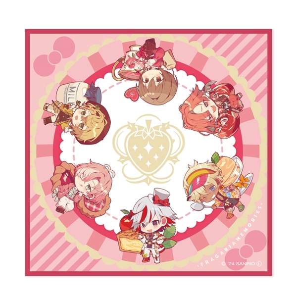 【フラガリアメモリーズ collaboration cafe】タオルハンカチ RED