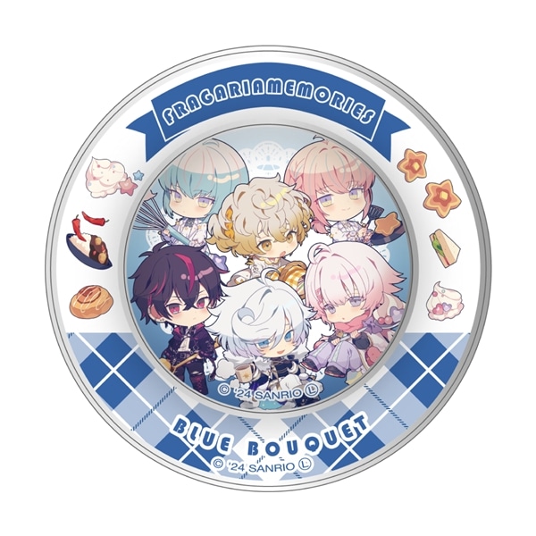 【フラガリアメモリーズ collaboration cafe】マグネット付きメモ缶（BLUEブーケ） BLUE