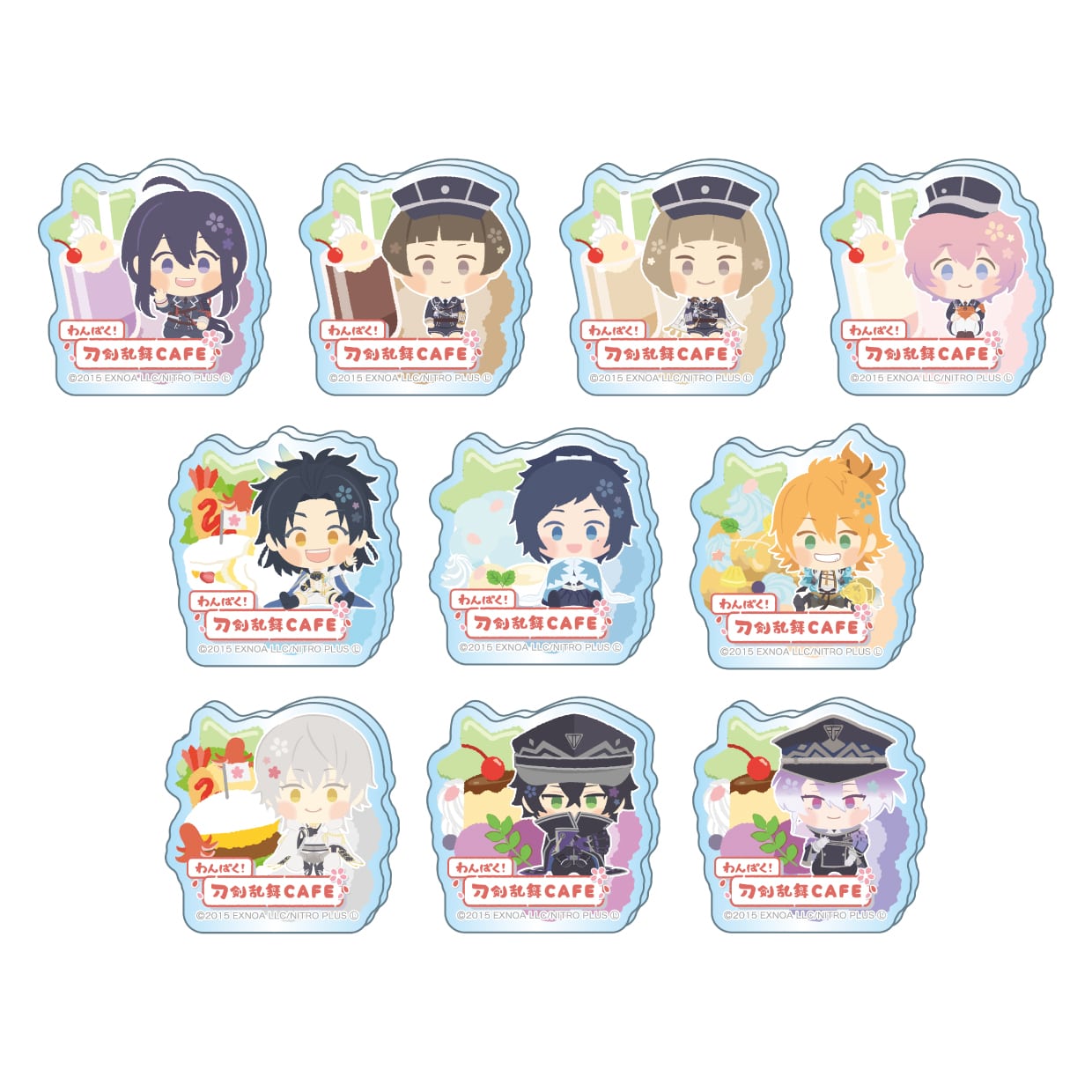 「わんぱく！刀剣乱舞 CAFE」アクリルマグネット 第３弾＜B＞BOXセット 第３弾＜B＞ 全10種セット