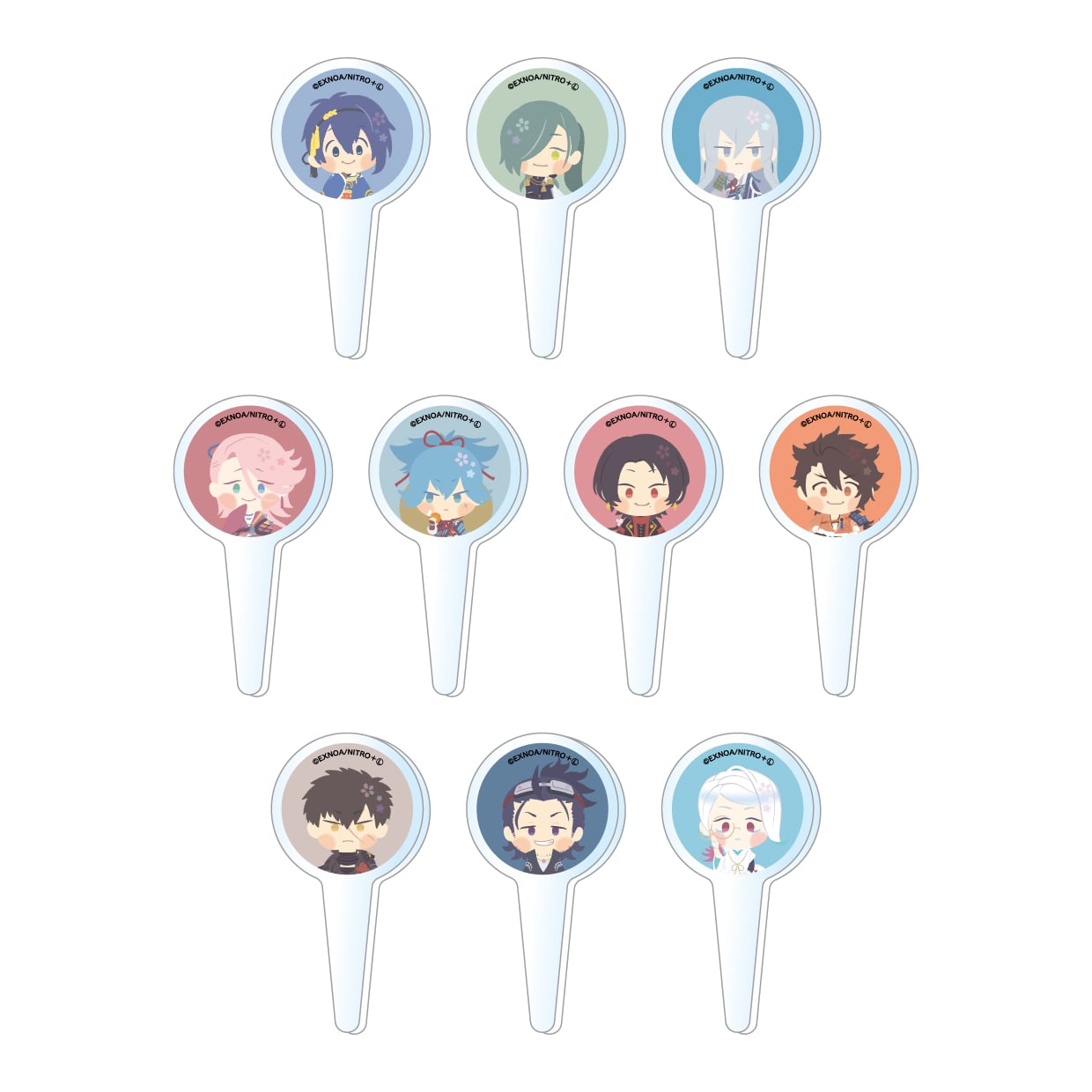 「わんぱく！刀剣乱舞 CAFE」アクリルピック 第１弾＜A＞BOXセット 第１弾＜A＞ 全10種セット