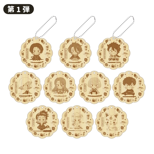 「わんぱく！刀剣乱舞 CAFE」ウッドキーホルダー 第１弾 かせんかねさだ