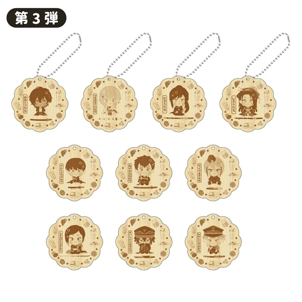 「わんぱく！刀剣乱舞 CAFE」ウッドキーホルダー 第３弾 けんしんかげみつ