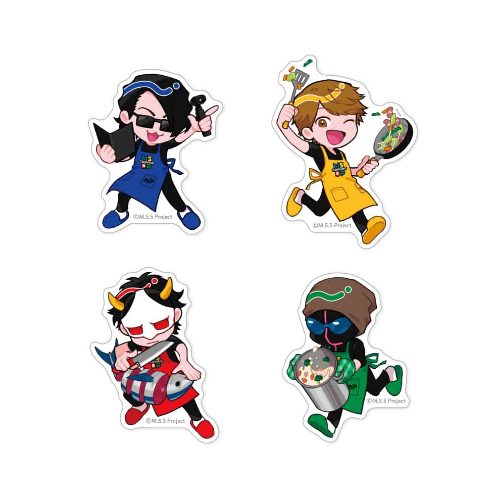 ビストロMSSP】ダイカットステッカー(ミニキャライラスト)(FB777